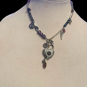 bohm beaded charm locket necklace